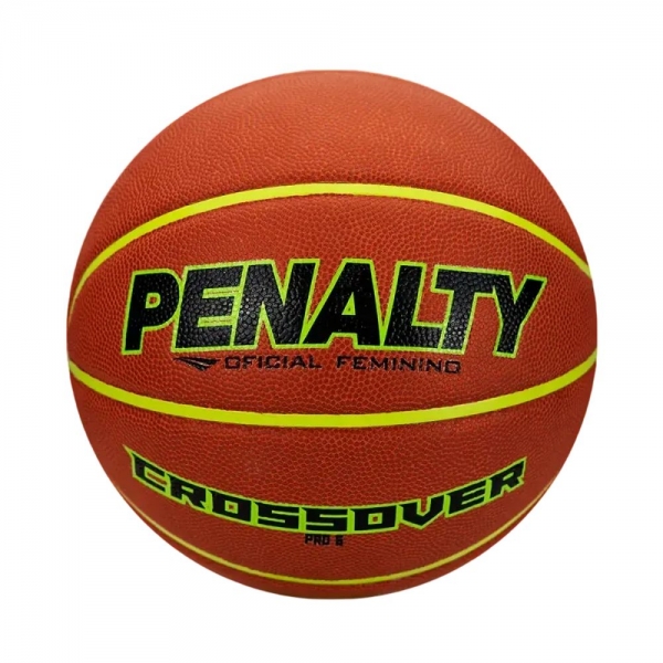 Bola De Basquete Penalty Feminino Crossover Pro 6 XXVI - Laranja/Preto