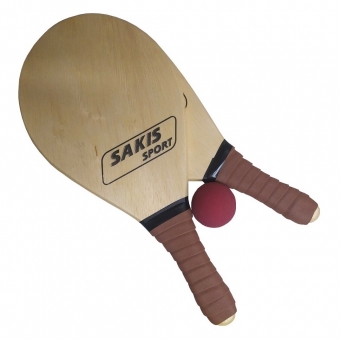 Kit de Frescobol Sakis Verniz com Bola