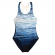 Maiô Maillot Sea Waves Tamanho 38 - Azul/Branco