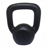 Kettlebell 8Kg de Ferro - Preto/Branco