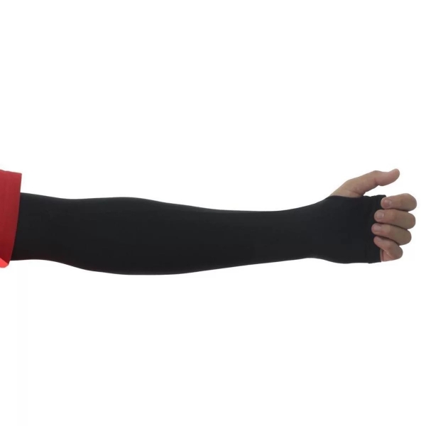 Par de Manguito Kanxa com Polegar e Proteção de Raios UV-A e UV-B - Preto/Branco