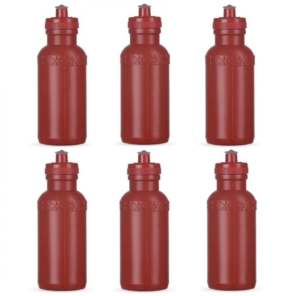 Kit 6 Unidades Squeeze Magussy 500ml - Vermelho