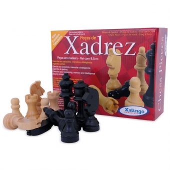 Peças de Xadrez em Madeira Xalingo