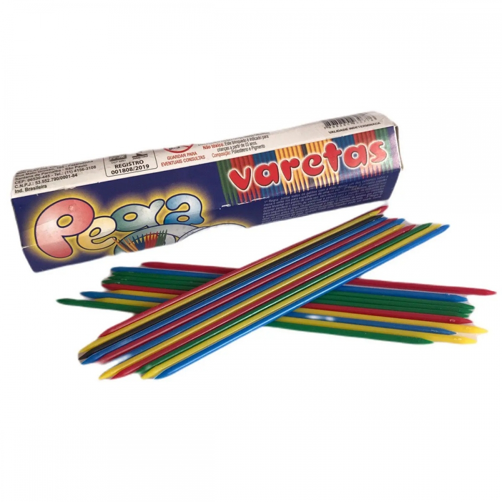 Jogo Pega Varetas de Plástico Colorido c/21 Mini Play - Azul