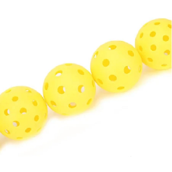 Bola De Pickleball Amarela De 40 Buracos - Kit com 4 bolas - Amarelo