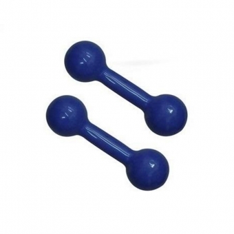 Par de Halteres Emborrachado para Musculação 1kg Azul