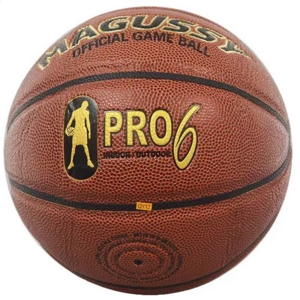 Bola Basquete Magussy Pro6 Oficial - Laranja/Preto