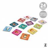 Jogo da Memória Profissões 24 Peças de Madeira Xalingo - Azul