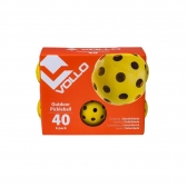 Kit 6 Bolas Pickleball 40 Furos Vollo - Amarelo