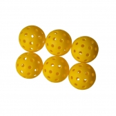 Kit 6 Bolas Pickleball 40 Furos Vollo - Amarelo