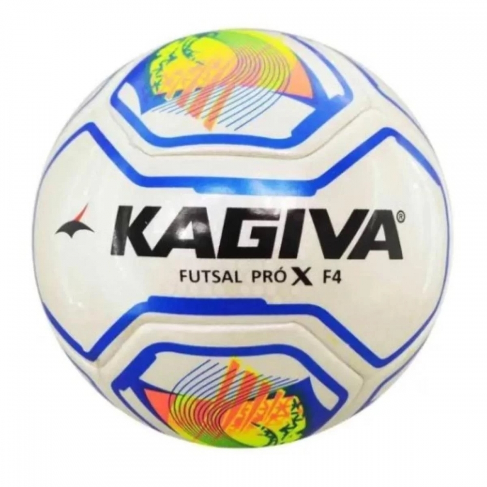 Bola Futsal Juvenil Kagiva F4 Pro X Sub 13 - Branco/Azul