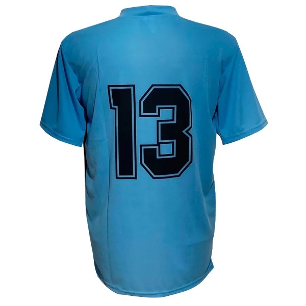 Jogo de Camisa TRB 20 de Linha e 1 Goleiro Celeste/Preto - Azul Claro/Preto