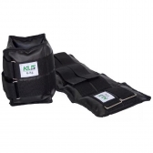 Par Caneleira Tornozeleira 6Kg Lona Ajuste Pro KL Master Fitness - Preto/Preto