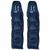 Par de Tornozeleira Caneleira Profissional Reforçada de 500 Gramas - Preto