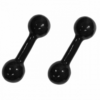 Par de Halteres Emborrachado para Musculação 9kg Preto