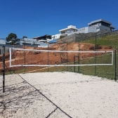 Rede de Beach Tennis Gismar Oficial 4 Faixas Branca BT4FS - Branco/Preto