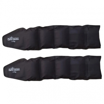 Par de Tornozeleira Caneleira Profissional Reforçada de 4Kg