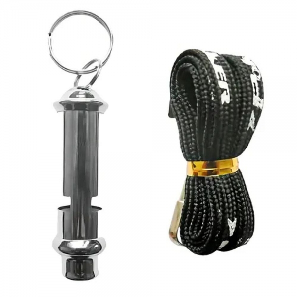 Apito Mesário em Metal - Poker - Cinza