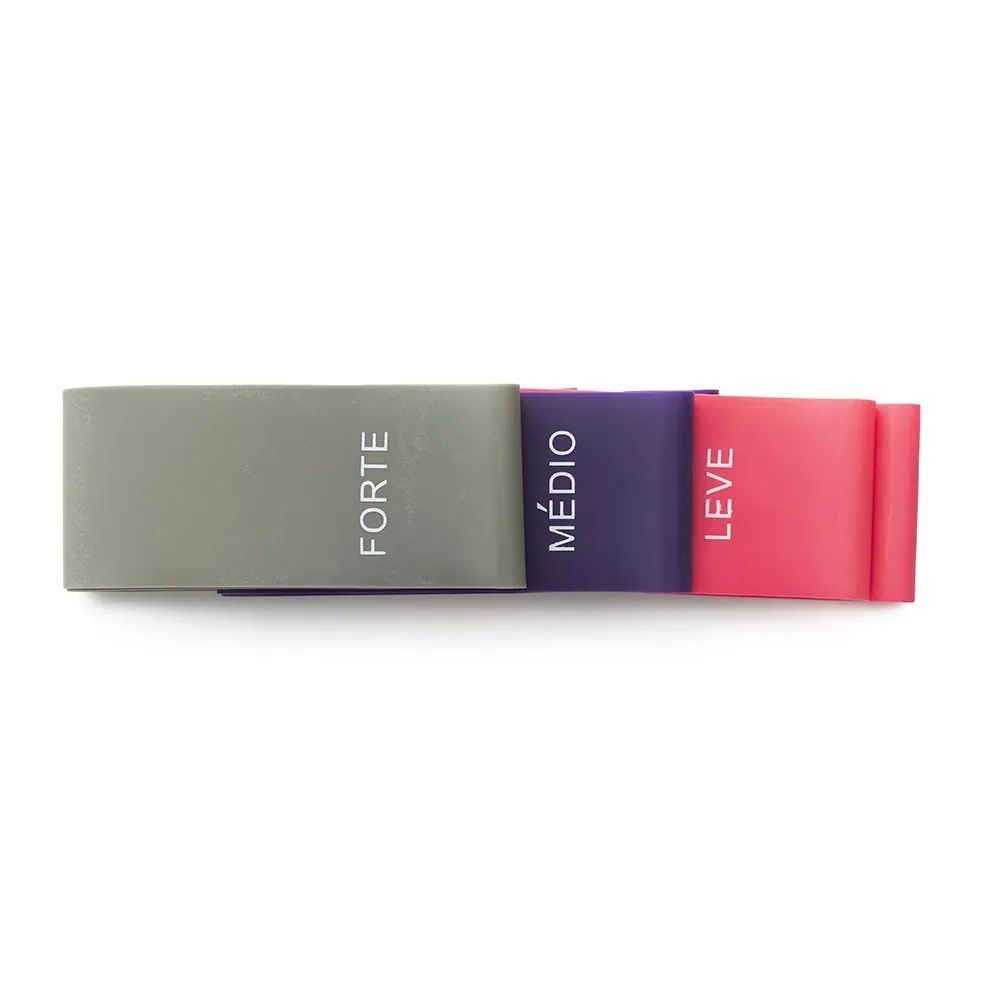 Kit Mini Band 3 Intensidades Rosa, Roxo e Cinza T71-R - Acte - Roxo