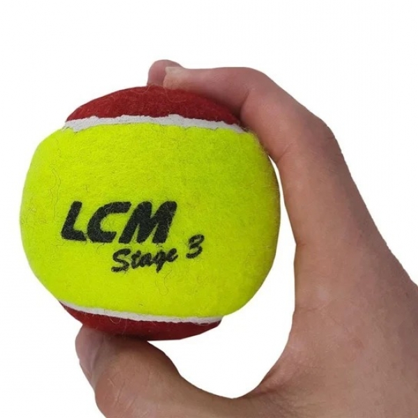 Kit com 3 Bolas de Tennis LCM Stage III Iniciante - Amarelo