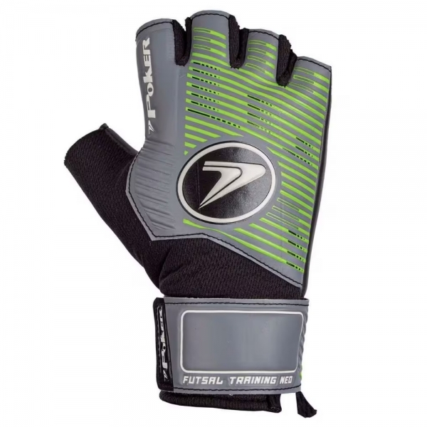 Luvas de Goleiro Futsal Poker Training Neo Adulto Preto/Verde