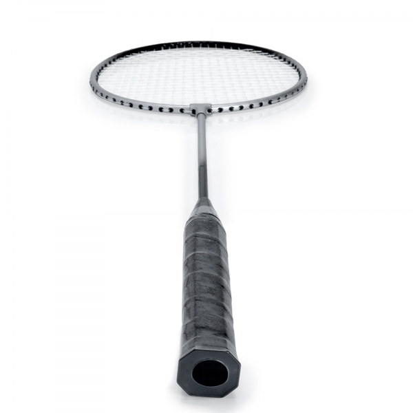 Kit Badminton Hyper Lazer Completo com 04 Raquetes 02 Petecas Rede e Postes - Cinza