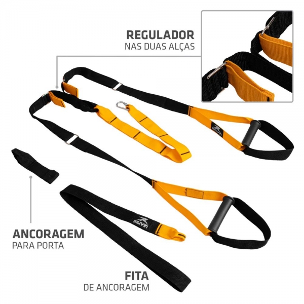 Fita de Suspensão Muvin FTS-300 - preto/amarelo