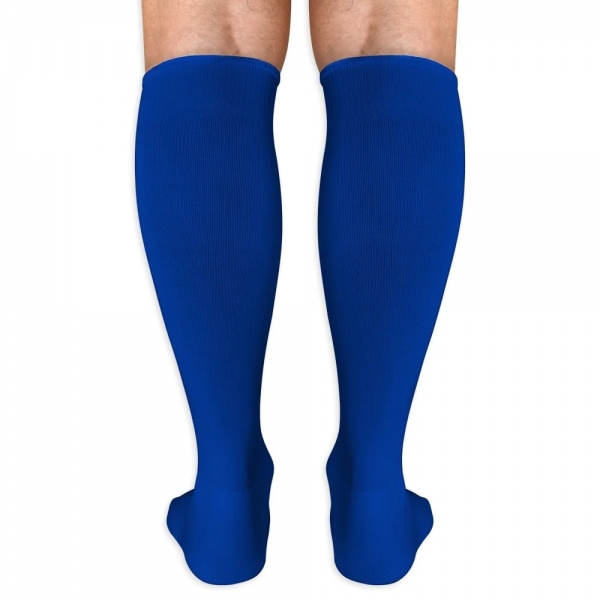 Kit com 10 Pares de Meiões Lisos de Futebol - Severa - Azul