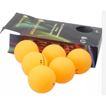 Kit 6 Bolas Para Tênis de Mesa 2 Star - Gold Sports