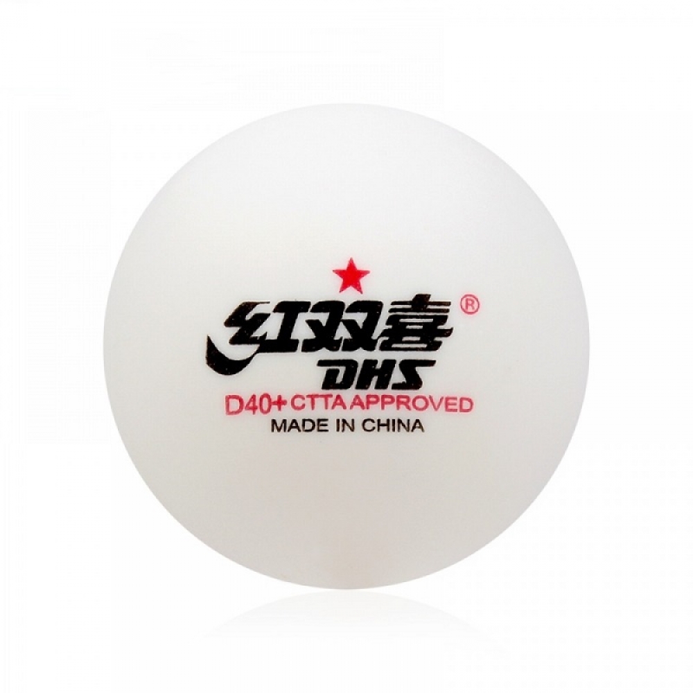Bola para Tênis de Mesa CellFree Dual 1 Estrela (10 und) - DHS - Branco