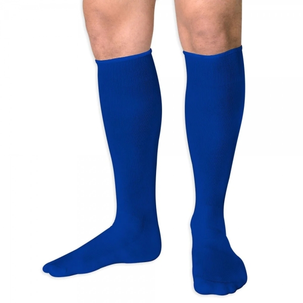 Kit com 10 Pares de Meiões Lisos de Futebol - Severa - Azul