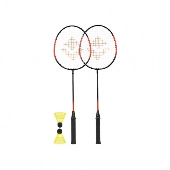 Kit Badminton Vollo Completo com 2 Raquetes e 2 Petecas
