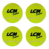 Bolas de Tênis LCM Export com 4 Unidades - Amarelo/Branco