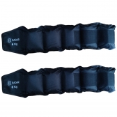 Par de Tornozeleira Caneleira de 8KG Profissional Reforçada - Preto