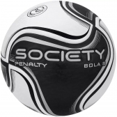 Bola de Futebol Society Penalty 8 Kick Off X - Branco/Preto