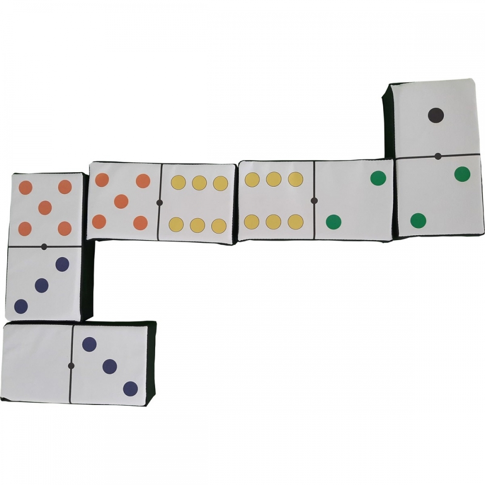 Dominó Gigante em Espuma Revestida - LDM Brinquedos - Branco/Preto