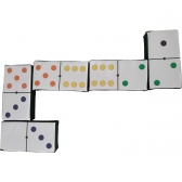 Dominó Gigante em Espuma Revestida - LDM Brinquedos - Branco/Preto