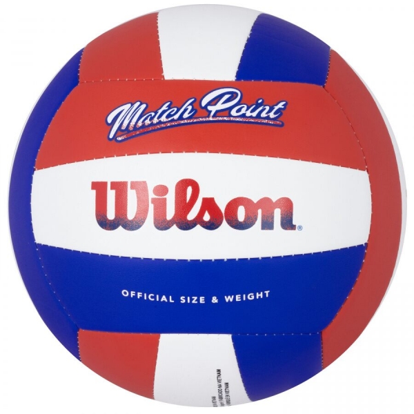 Bola de Vôlei Wilson Match Point Vermelho Branco e Azul - Branco