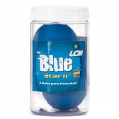 Bola de Frescobol LCM Blue Star Tubo com 02 unidades - Azul/Branco
