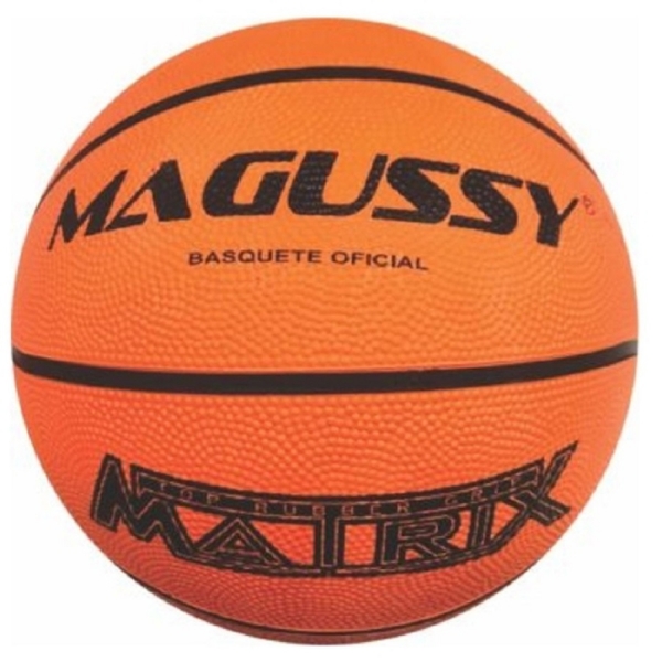 Bola de Basquete Magussy Oficial Tamanho 7 - Laranja/Preto