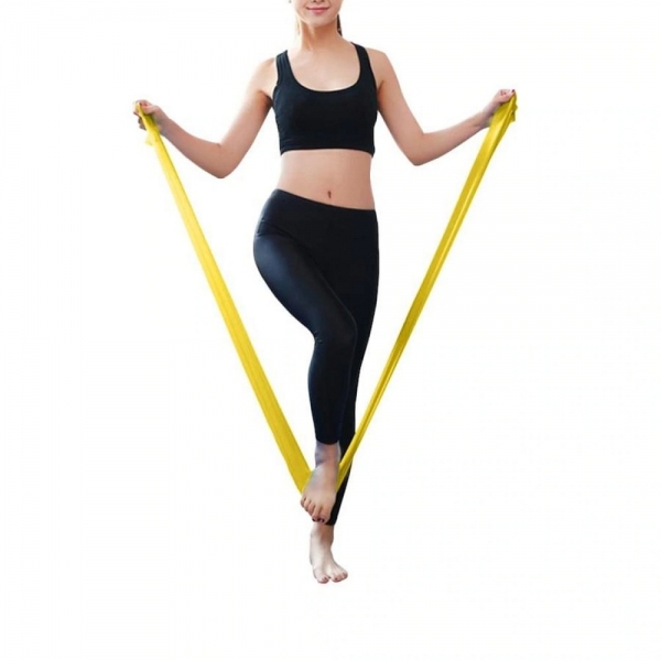 Faixa Elástica Carci Band Amarelo Resistência Extra Leve 1,5M - Exercícios E Fisioterapia de Reabilitação - Amarelo