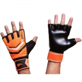 Luva de Goleiro Futsal Preto com Laranja - Progne - Preto/Laranja