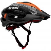 Capacete Ciclismo com Led Outmold GTS Laranja G - Preto/Laranja