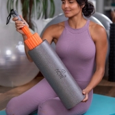 Rolo 3x1 Acte Sports T115, Rolo de Massagem, Rolo com Ranhuras e Bastão de Massagem - Cinza
