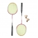 Kit Badminton Starflex 2 Raquetes e 2 Petecas com Raqueteira - Rosa/Branco