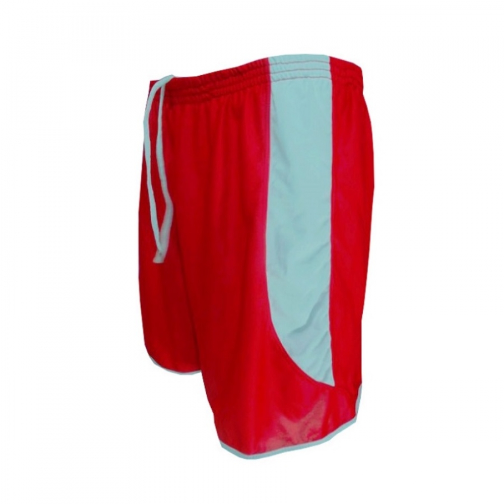 Calção Esportivo Modelo Copa - Vermelho/Branco