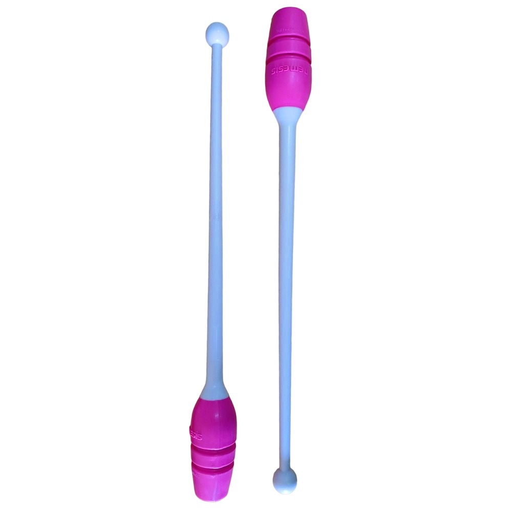 Par de Maça Ginástica Rítmica Conectável Infantil/Juvenil 40cm - Tuimader - Rosa