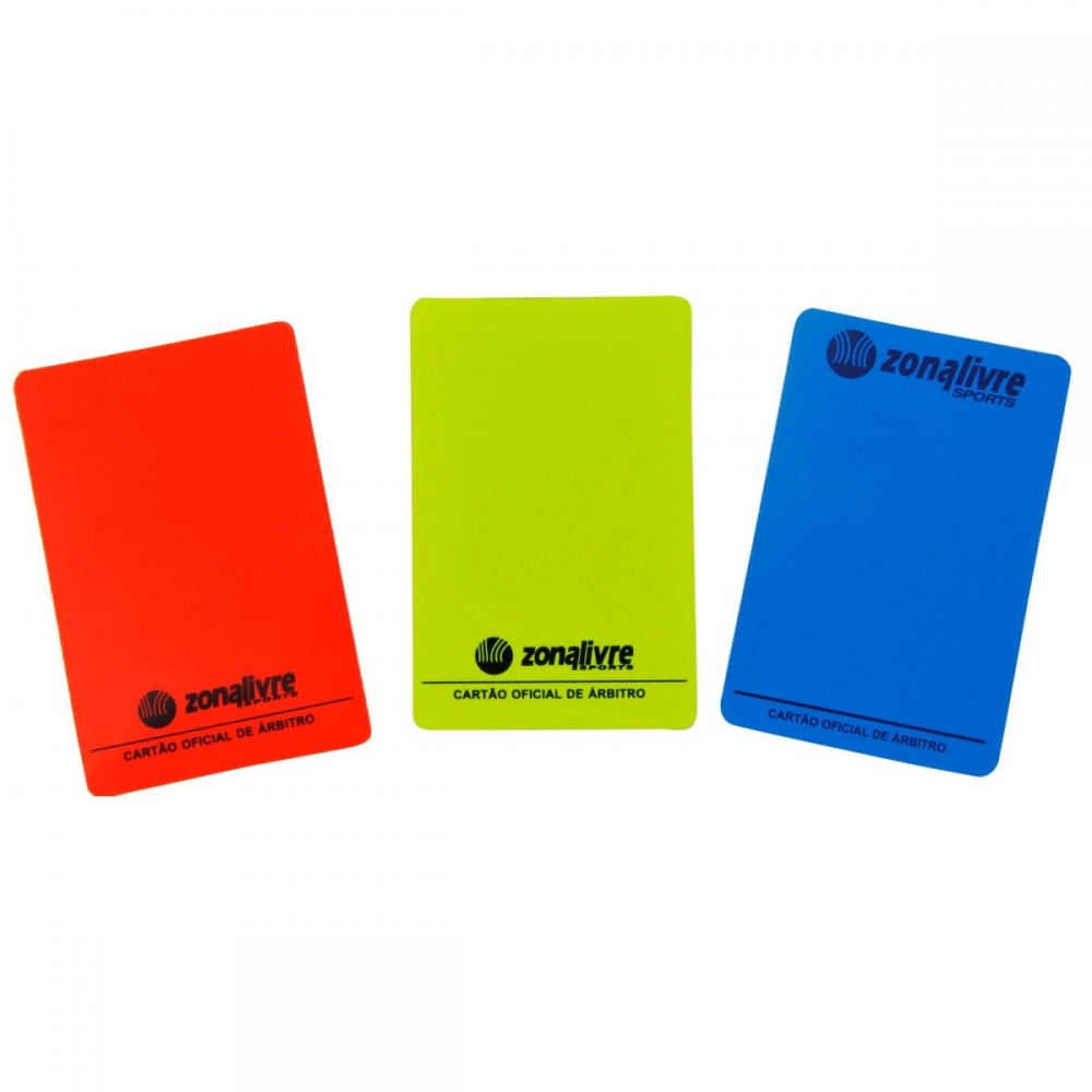 Cartão de Árbitro de Futsal/Society - Zona Livre - Amarelo/Vermelho