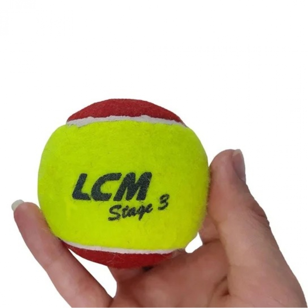 Kit com 3 Bolas de Tennis LCM Stage III Iniciante - Amarelo