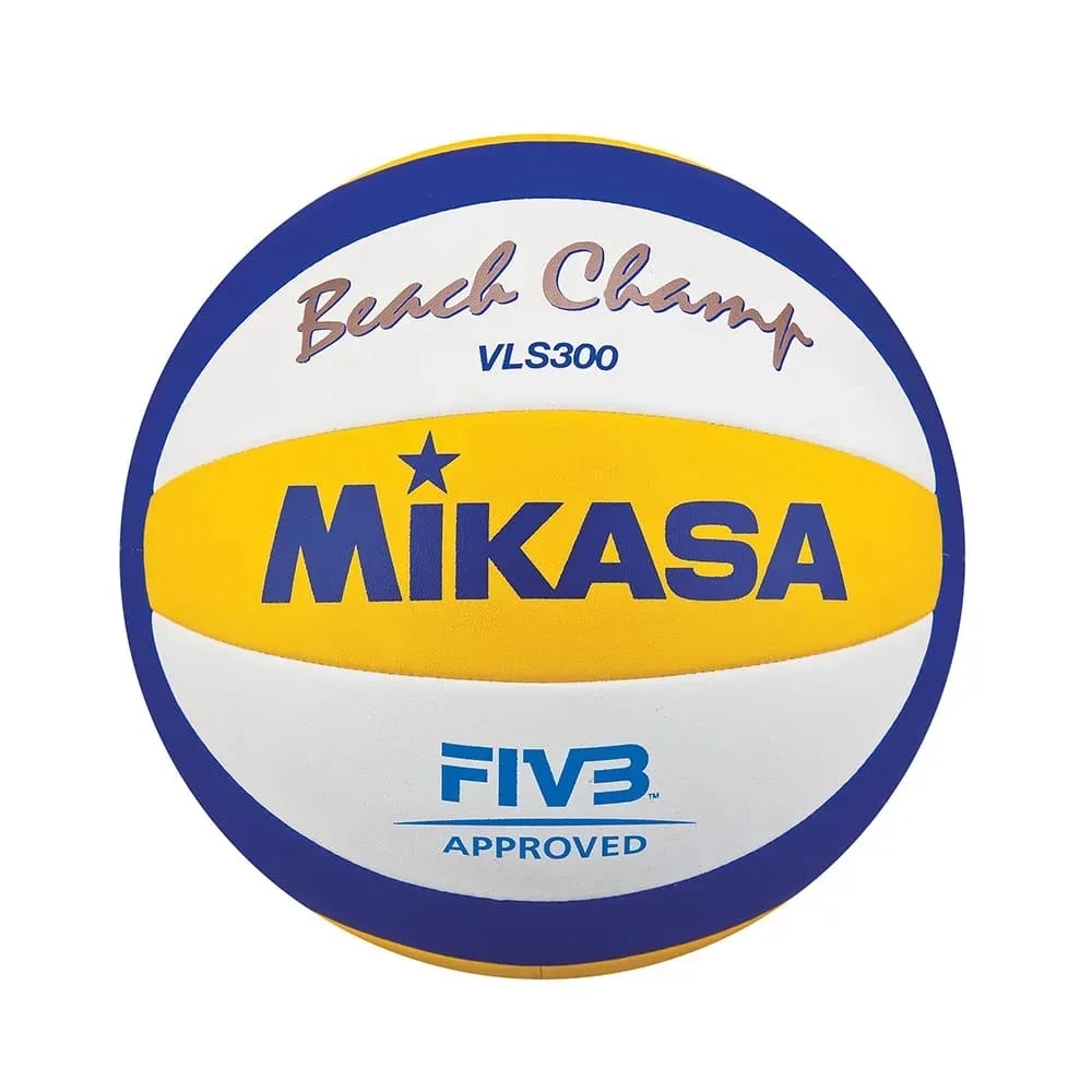 Bola Oficial Vôlei de Praia Mikasa VLS300 - Padrão FIVB - Azul/Amarelo